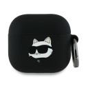 Pouzdro Karl Lagerfeld CHOUPETTE Head 3D Silicone pro AirPods 4 – č