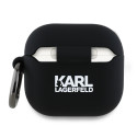 Pouzdro Karl Lagerfeld CHOUPETTE Head 3D Silicone pro AirPods 4 – č