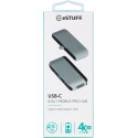 ESTUFF ES623100 USB-C hub pro iPad 4v1 (HDMI, USB, USB-C, audio), 60W, Space Grey
