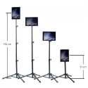 AG PREMIUM Teleskopický kovový stativ/tripod pro tablet (9,5-14,5"), černý