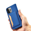 Hurtel Magnet Card Case pro iPhone 14 Pro Max – modrý