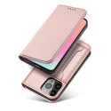 Hurtel Magnet Card Case iPhone 14 Pro Max – růžové