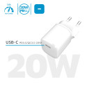ESTUFF ES635025 Prémiová mini nabíječka USB-C PD 20W, bílá