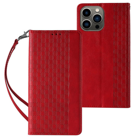 Hurtel Magnet Strap Case Kryt pro iPhone 14 Pro - červený