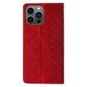 Hurtel Magnet Strap Case Kryt pro iPhone 14 Pro - červený