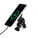 ESTUFF ES638130 Magnetický (MagSafe) držák telefonu s bezdrátovým nabíjením 15W a podpěrou, černý