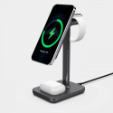 ESTUFF ES638201 Bezdrátová MagSafe nabíječka 3v1 pro iPhone, AirPods a Watch, 15W, tmavě šedá