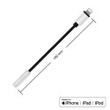 ESTUFF ES651650 Adaptér Lightning/Jack 3,5mm s MFi certifikací a kovovými konektory, černo-stříbrná
