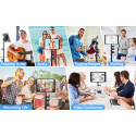 AG PREMIUM Teleskopický kovový stativ/tripod pro tablet (9,5-14,5"), černý
