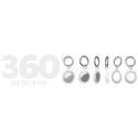 ESTUFF ES663020 Voděodolný přívěšek na klíče pro Apple AirTag s 360° ochranou, kouřově čirý
