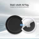 ESTUFF ES663050 Silikonový samolepící kryt pro Apple AirTag s 360° ochranou, černý