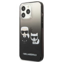 Kryt Karl Lagerfeld IKONIK Karl & Choupette iPhone 13 Pro - black