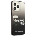 Kryt Karl Lagerfeld IKONIK Karl & Choupette iPhone 13 Pro - black