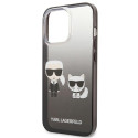 Kryt Karl Lagerfeld IKONIK Karl & Choupette iPhone 13 Pro - black