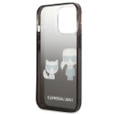 Kryt Karl Lagerfeld IKONIK Karl & Choupette iPhone 13 Pro - black