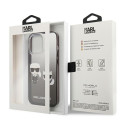 Kryt Karl Lagerfeld IKONIK Karl & Choupette iPhone 13 Pro - black