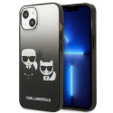 Kryt Karl Lagerfeld IKONIK Karl & Choupette iPhone 13 mini - černý