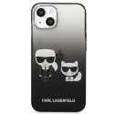Kryt Karl Lagerfeld IKONIK Karl & Choupette iPhone 13 mini - černý