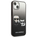 Kryt Karl Lagerfeld IKONIK Karl & Choupette iPhone 13 mini - černý