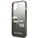 Kryt Karl Lagerfeld IKONIK Karl & Choupette iPhone 13 mini - černý