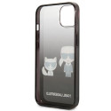 Kryt Karl Lagerfeld IKONIK Karl & Choupette iPhone 13 mini - černý