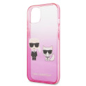 Kryt Karl Lagerfeld IKONIK pro iPhone 13 mini - růžová