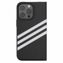 Pouzdro Adidas OR Booklet Case PU iPhone 13 Pro/13 - černá+bílá