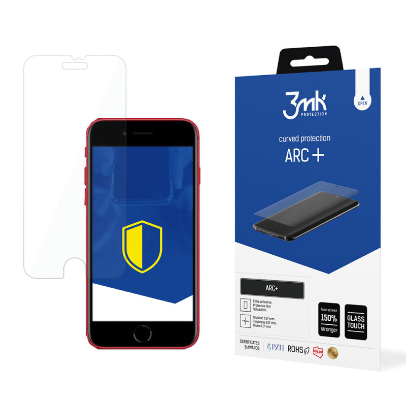 Ochranné sklo 3mk ARC+ pro iPhone SE 2020 / iPhone SE 2022 - transparentní