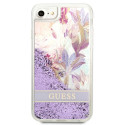 Kryt Guess Flower LIQUID GLITTER pro iPhone SE 2022 / 7 / 8 - fialová
