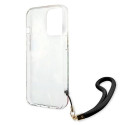Kryt Guess Flower Strap pro iPhone 13 Pro - modrá