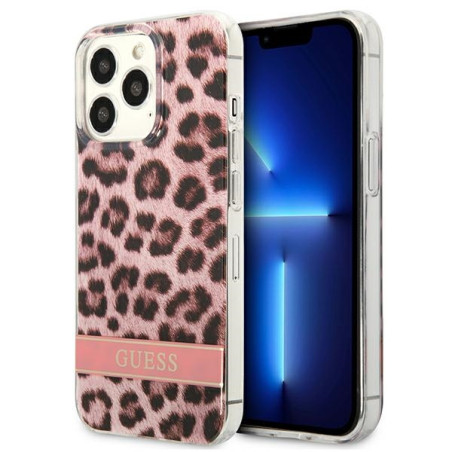 Kryt Guess GUHCP13LHSLEOP iPhone 13 Pro - růžová
