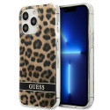 Kryt Guess GUHCP13LHSLEOW iPhone 13 Pro - hnědá/leopard
