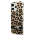 Kryt Guess GUHCP13LHSLEOW iPhone 13 Pro - hnědá/leopard