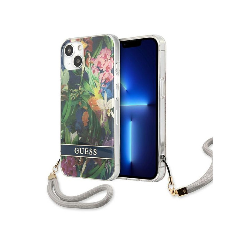 Kryt Guess GUHCP13SHFLSB pro iPhone 13 mini - modrá / modrá