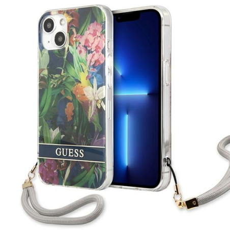 Kryt Guess GUHCP13SHFLSB iPhone 13 mini – modrá