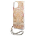 Kryt Guess Flower Strap pro iPhone 13 mini - zlatá