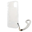 Kryt Guess Flower Strap pro iPhone 13 mini - zlatá