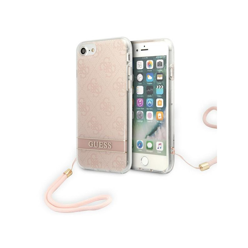 Kryt Guess GUOHCI8H4STP pro iPhone SE 2022 / SE 2020 / 7/ 8 - růžová / růžová