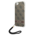 Kryt Guess GUOHCI8H4STW 4G Print Strap pro iPhone hnědá