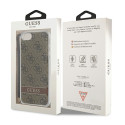 Kryt Guess GUOHCI8H4STW 4G Print Strap pro iPhone hnědá