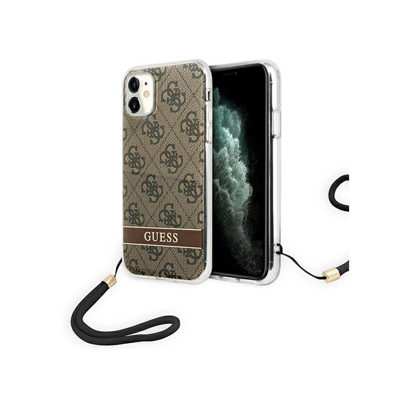 Kryt Guess GUOHCN61H4STW pro iPhone 11 - hnědá/v hnědá (hardcase)