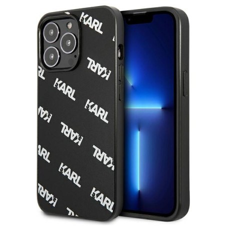 Kryt Karl Lagerfeld ALL OVER pro iPhone 13 Pro – černý