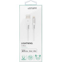 ESTUFF Prémiový datový a nabíjecí kabel USB/Lightning MFi, 0,5m, bílý