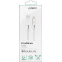 ESTUFF Prémiový datový a nabíjecí kabel USB/Lightning MFi, 2m, bílý