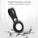 ESTUFF Suitcase Tag kožený přívěšek pro Apple AirTag, černý