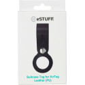 ESTUFF Suitcase Tag kožený přívěšek pro Apple AirTag, černý