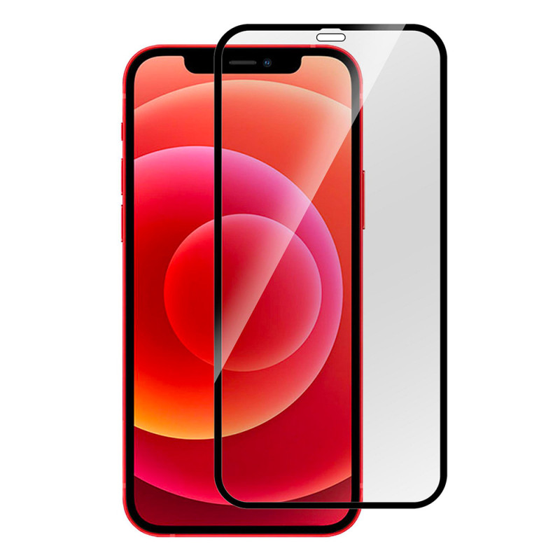 ESTUFF Titan Shield Ochranné sklo 2.5D FULL-COVER 0.33mm pro iPhone 12 Mini, černý rámeček