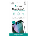 ESTUFF Titan Shield Ochranné sklo 2.5D FULL-COVER 0.33mm pro iPhone 13/13 Pro/14, černý rámeček