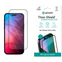 ESTUFF Titan Shield Ochranné sklo 2.5D FULL-COVER 0.33mm pro iPhone 14 Pro Max, černý rámeček