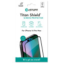 ESTUFF Titan Shield Ochranné sklo 2.5D FULL-COVER 0.33mm pro iPhone 14 Pro Max, černý rámeček